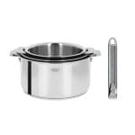 3 casseroles cristel casteline + 1 poignée amovible zenith