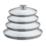 pack de 4 couvercles cristel platine