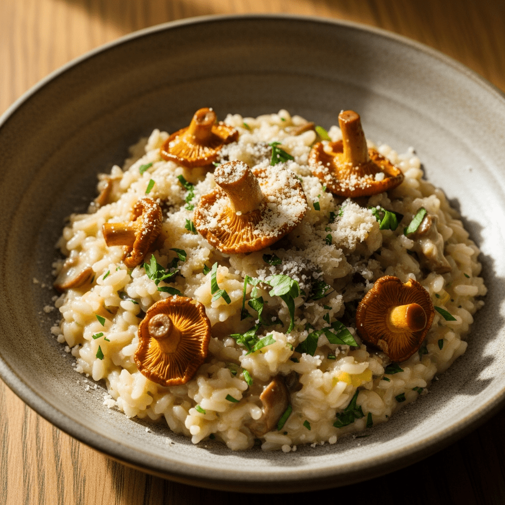 Risotto crémeux aux girolles