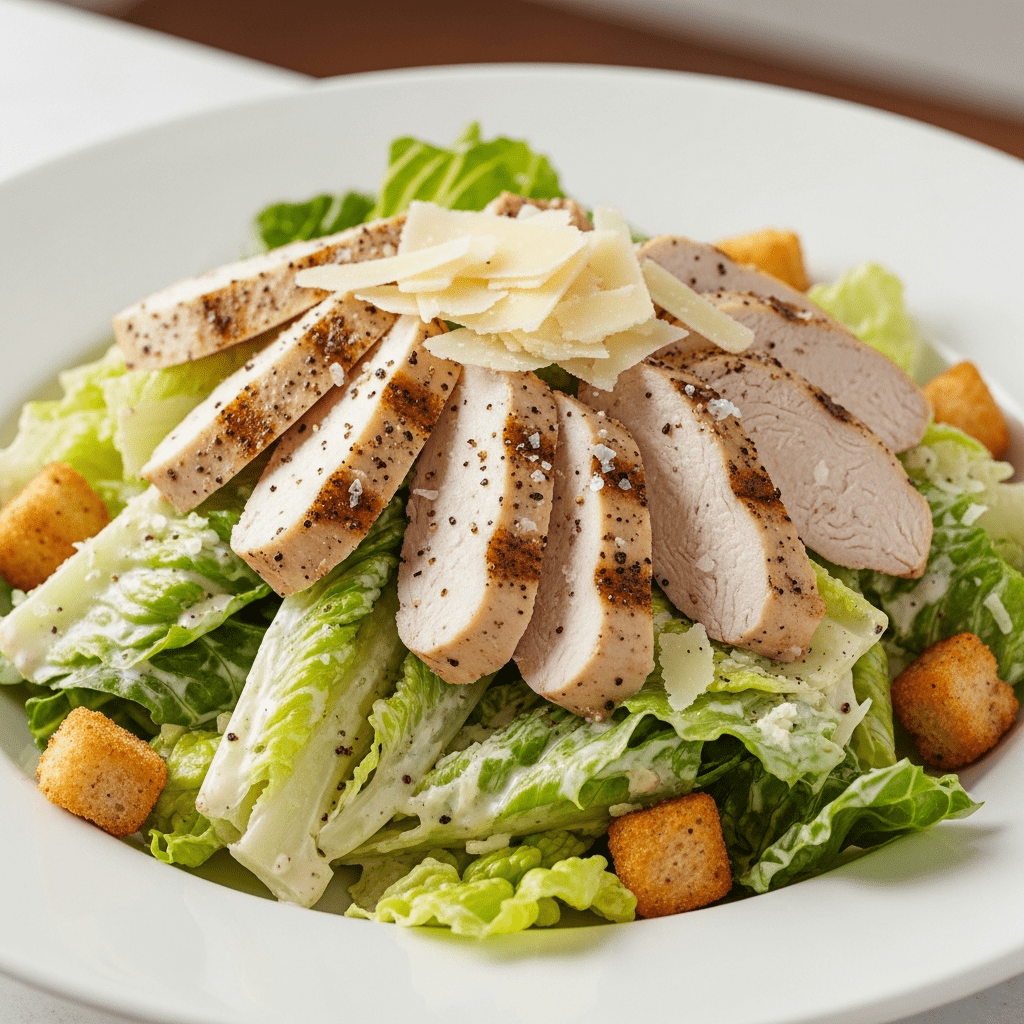 Recette salade césar traditionnelle : poulet grillé et sauce classique