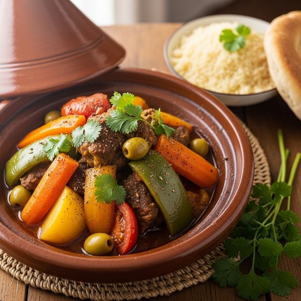 Recette tajine agneau aux légumes et épices