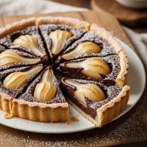 recette tarte chocolat et poire