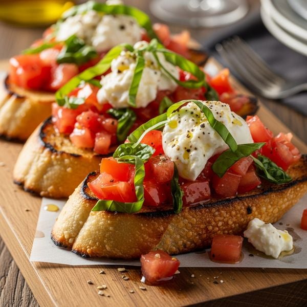 Recette bruschetta classique aux tomates et basilic
