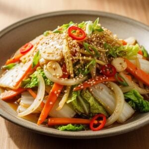 recette chou chinois wok