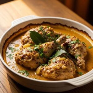 recette lapin la moutarde au four