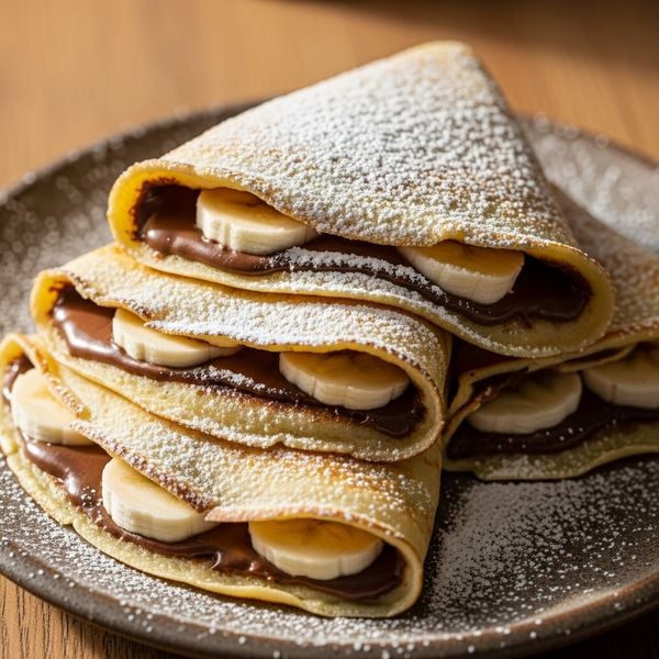 Recette crêpes fourrées au Nutella et banane