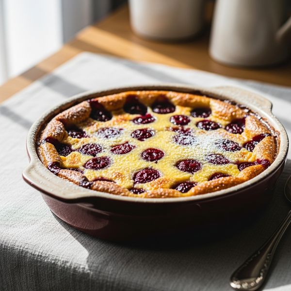 Clafoutis aux cerises et amandes facile et moelleux