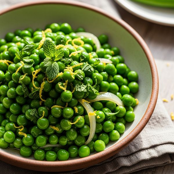 Recette petit pois facile : poêlée de petits pois à la menthe et au citron